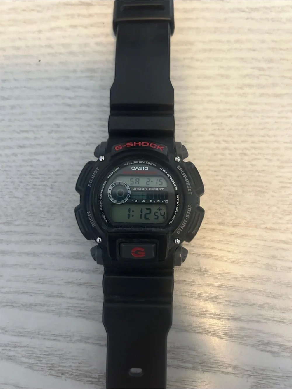 Casio G-Shock Black Digital Watch with Red Accents